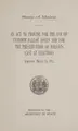 Cover image for An act to provide for the use of uniform ballot boxes and for the preservation of ballots cast at elections