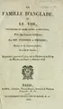 Cover image for La famille d'Anglade, ou, Le vol