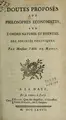 Cover image for Doutes proposés aux philosophes économistes, sur l'orde naturel et essentiel des sociétés politiques
