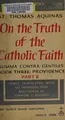 Cover image for On the truth of the Catholic faith