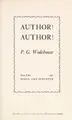 Cover image for Author! Author!