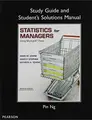 Cover image for Study Guide and Student's Solutions Manual Statistics for Managers Using Microsoft Excel