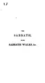 Cover image for The Sabbath, with Sabbath Walks, and Other Poems