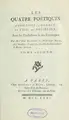 Cover image for Les quatres poétiques