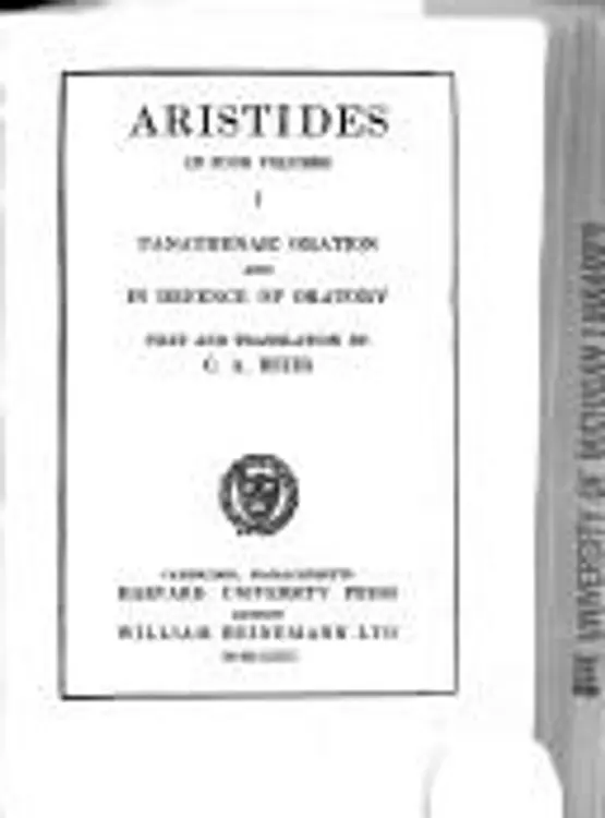 Panathenaic oration ; and, In defence of oratory cover