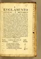 Cover image for Reglamento general, y metodico de los dias, y horas fixas, que se establecen, en que los conductores de à caballo, destinados à servir el correo ordinario de las tres veredas