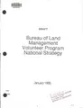 Cover image for Bureau of Land Management volunteer program national strategy