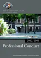 Cover image for Professional Conduct (Blackstone Bar Manual)