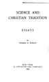 Cover image for Science and Christian Tradition: Essays