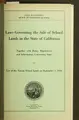 Cover image for Laws governing the sale of school lands in the state of California