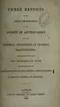 Cover image for Three reports by the joint deputation of the Society of Apothecaries and the National Association of General Practitioners, appointed to confer with the Secretary of State on the subject of the incorporation of the General Practitioners in Medicine, Surgery, and Midwifery