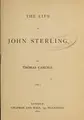 Cover image for The life of John Sterling