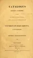 Cover image for Catalogus senatus academici, eorum, qui munera et officia gesserunt, quique alicujus gradus laurea donati sunt in Universitate Harvardiana ...