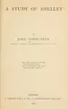 Cover image for A study of Shelley