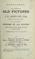 Cover image for Catalogue of the collection of old pictures of J.W. Biddulph, Esq