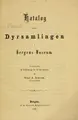 Cover image for Katalog over dyrsamlingen i Bergens Museum