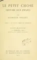 Cover image for Le petit chose (Histoire d'un enfant)