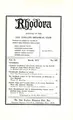 Cover image for Rhodora