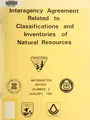 Cover image for Interagency agreement related to classifications and inventories of natural resources