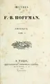 Cover image for Oeuvres de F.-B. Hoffman.