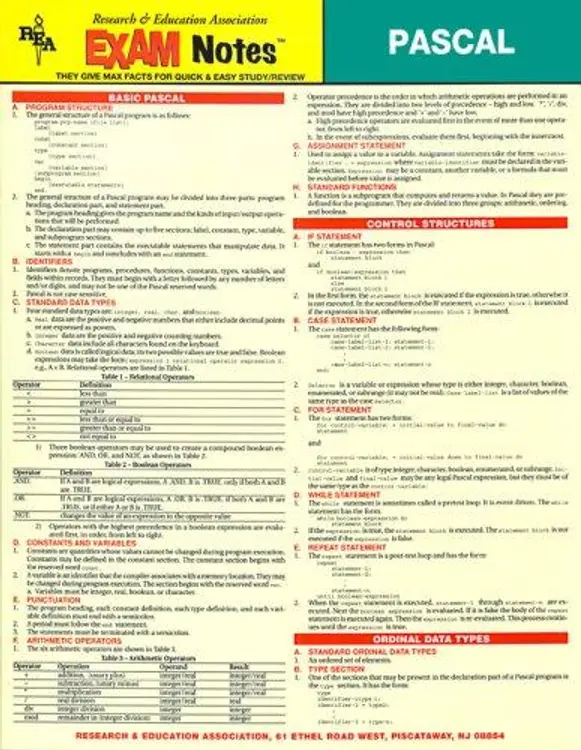 EXAMNotes for Pascal cover