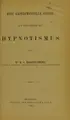 Cover image for Eine experimentelle Studie auf dem Gebiete des Hypnotismus