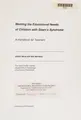 Cover image for Meeting the educational needs of children with Down's syndrome
