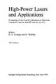 Cover image for High-Power Lasers and Applications