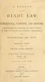 Cover image for A digest of the Hindu law of inheritance, partition, and adoption.