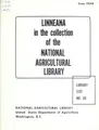 Cover image for Linneana in the collection of the National Agricultural Library