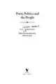 Cover image for Poets, politics and the people