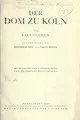 Cover image for Die Kunstdenkmäler der Stadt Köln.
