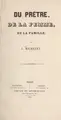 Cover image for Du prêtre, de la femme, de la famille, ...