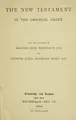 Cover image for The New Testament in the original Greek