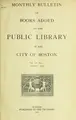 Cover image for Bulletin of the public library of the city of Boston