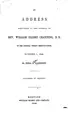 Cover image for An Address Delivered at the Funeral of Rev. William Ellery Channing: D. D., in the Federal ...
