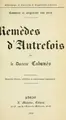 Cover image for Remèdes d'autrefois