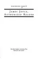 Cover image for James Joyce, authorized reader