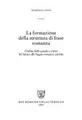 Cover image for La formazione della struttura di frase romanza