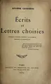 Cover image for Ecrits et lettres choisies