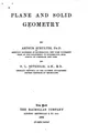 Cover image for Plane and Solid Geometry