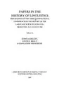 Cover image for Papers in the history of linguistics
