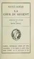 Cover image for La cour du régent
