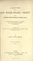 Cover image for A history of the "Old water-colour" society