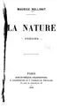 Cover image for La nature; poésies