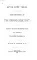 Cover image for After Fifty Years: Semi-centennial of the Oxford Democrat : History of the ...
