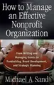 Cover image for How to manage an effective nonprofit organization