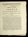Cover image for Arre te  du Directoire exe cutif, concernant la taxe, la ve rification et l'acquit des frais de justice