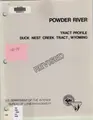 Cover image for Powder River tract profile, Duck Nest Creek tract, Wyoming