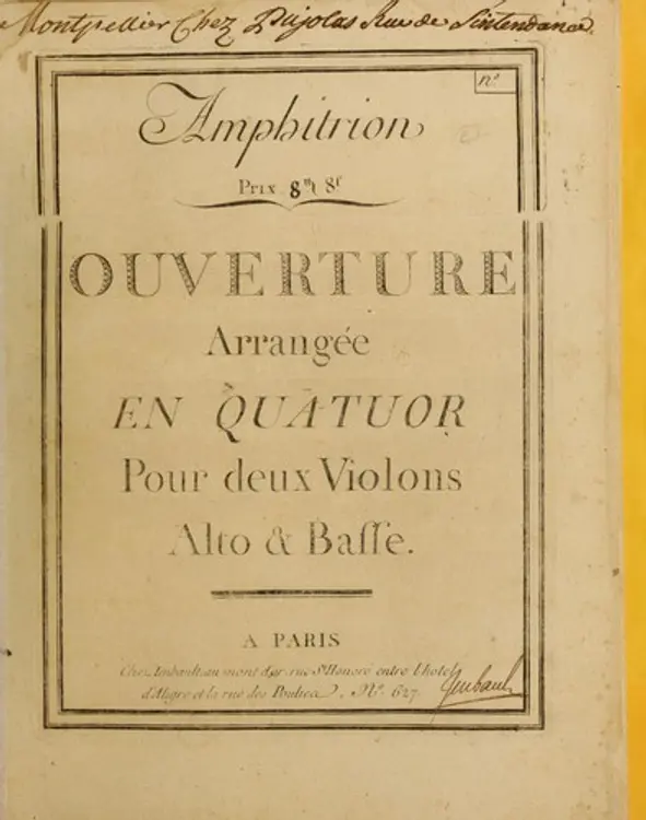 Amphitrion: Ouverture cover